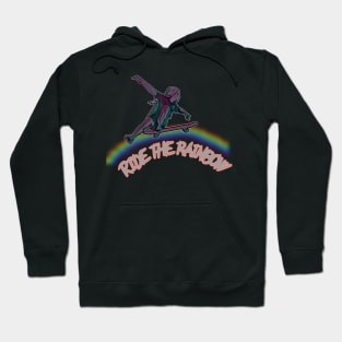 Ride the rainbow, skater girl Hoodie